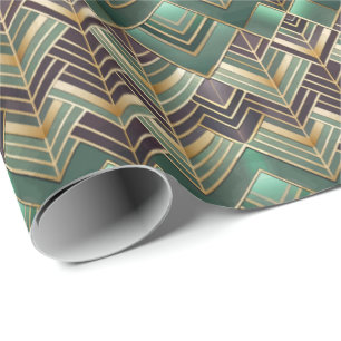 Cute Art Deco tiled pattern Wrapping Paper