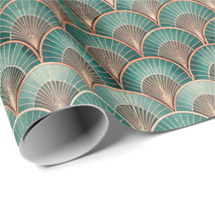 Cute Art Deco tiled pattern Wrapping Paper