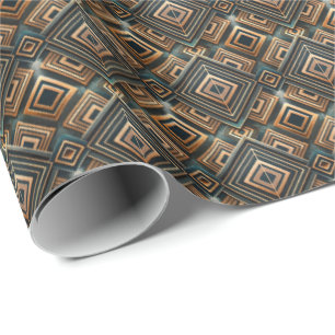 Cute Art Deco tiled pattern Wrapping Paper