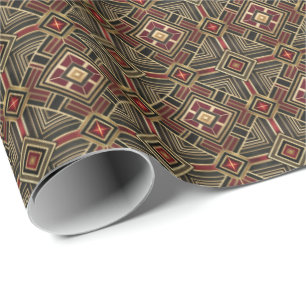 Cute Art Deco tiled pattern Wrapping Paper