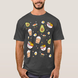 Cute Art For Ramen Noodle Called Sushi & Boba Tea T-Shirt
