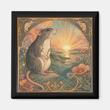 Cute Art Nouveau Rat