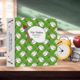 Cute Art Teacher Class Planner 3 Ring Binder