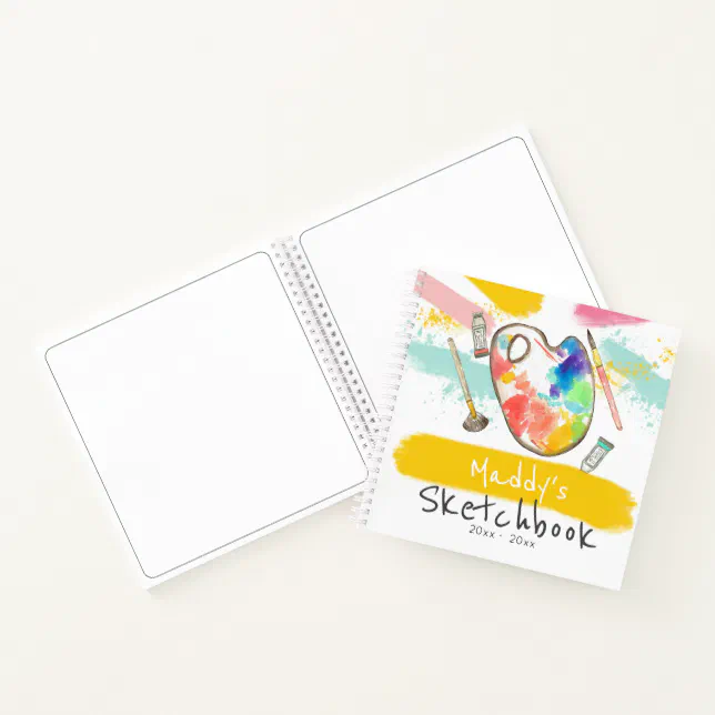 Cute artist gift painting kid sketchbook journal | Zazzle