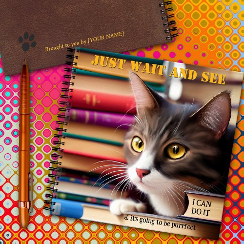 Cute Artistic Cat Books Back to School Notebook
