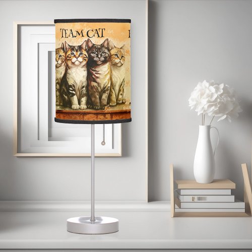 Cute Artistic Cat Family  Table Lamp