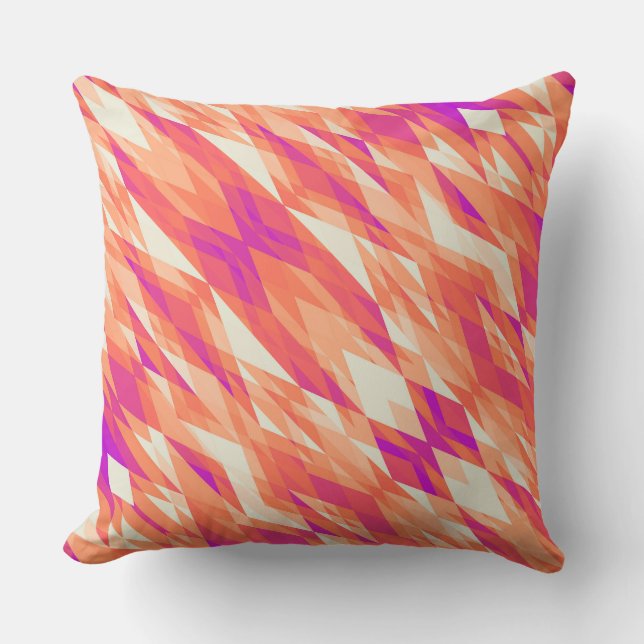 Cute artistic geometric patterns throw pillow (Front)