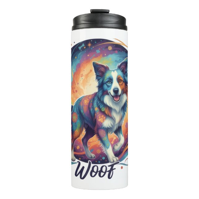 Cute Artistic Puppy Design for Dog Lovers Thermal Tumbler (Front)