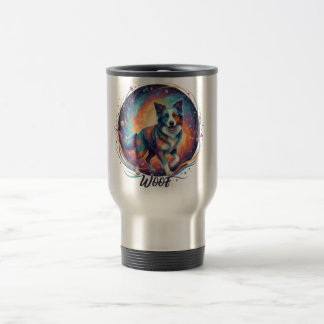 Cute Artistic Puppy Design for Dog Lovers Travel Mug