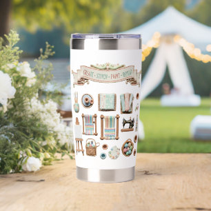 Cute Arts, Crafts & Sewing Elements Clipart - "Cre Insulated Tumbler