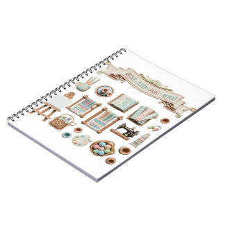 Cute Arts, Crafts & Sewing Elements Clipart - "Cre Notebook
