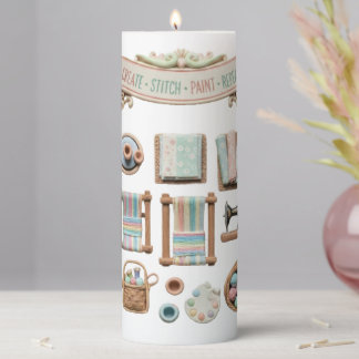 Cute Arts, Crafts & Sewing Elements Clipart - "Cre Pillar Candle