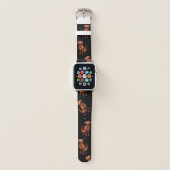 Cute Artsy Golden Retriever Dog Pattern Apple Watch Band by _LaFemme_ at Zazzle