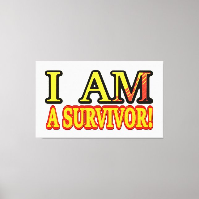 Cute Artwork Design "SURVIVOR". Buy Now Canvas Print (Front)