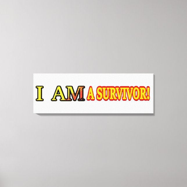 Cute Artwork Design "SURVIVOR". Buy Now Canvas Print (Front)
