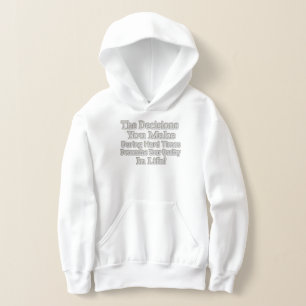 Cute Artwork Design " Your Quality In Life!" Buy Hoodie