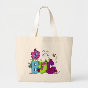 Cute as a Bug Large Tote Bag