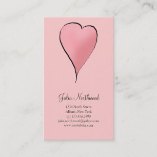 Cute as a Bug · Pink Heart Business Card