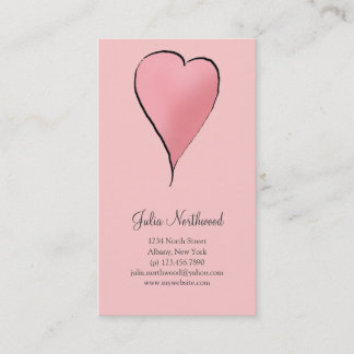 Cute as a Bug · Pink Heart Business Card