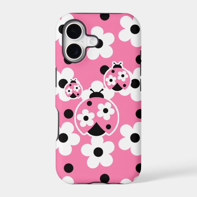 Cute As A Bug (Pink) Iphone Case (Back)