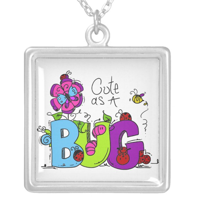 Cute as a Bug Silver Plated Necklace (Front)
