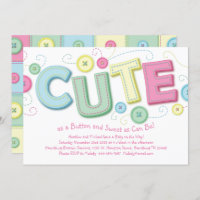 Cute as a Button Baby Shower