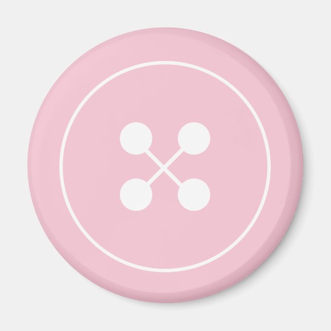 Cute as a Button Baby Shower Magnet Favor (Front)