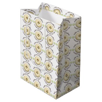 Cute As A Button Baby Shower Medium Gift Bag by starstreamdesign at Zazzle