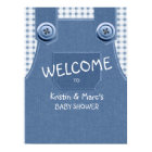 Cute as a Button Blue Denim Baby Shower