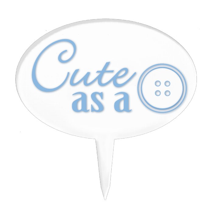 Cute as a Button Cake Topper