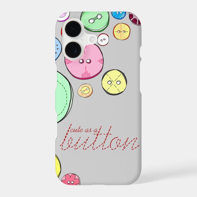 Cute as a Button  Case-Mate iPhone Case (Back)
