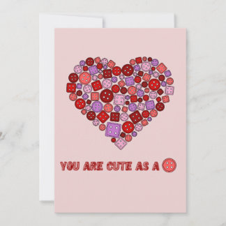 cute as a button holiday card