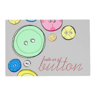 Cute as a Button Placemat