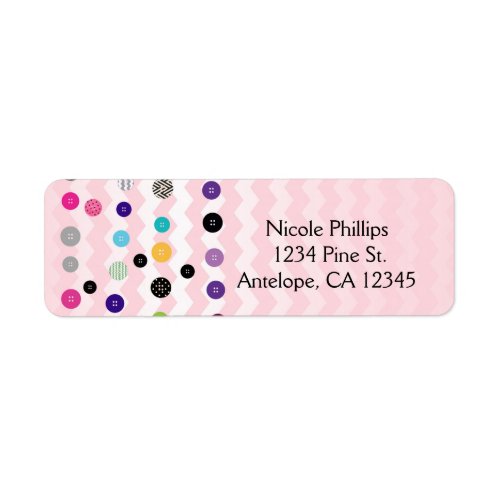 Cute As A Button Shower Invitation Address Labels