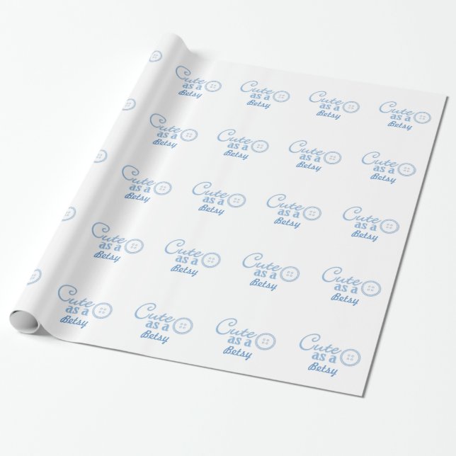 Cute as a Button Wrapping Paper (Unrolled)