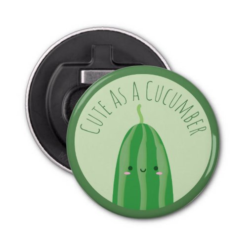 Cute As a Cucumber Funny Cutecumber Bottle Opener