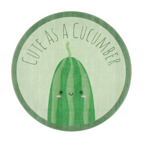 Cute As a Cucumber Funny Cutecumber Cutting Board
