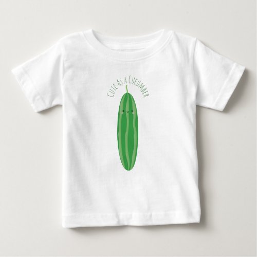 Cute As a Cucumber Funny Kawaii Cutecumber Unisex Baby T_Shirt