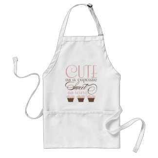 Cute as a cupcake! Pink & Brown Adult Apron