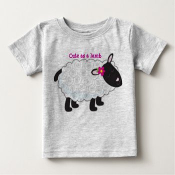 Cute As A Lamb Infant Sleeper Baby T-shirt by Godsblossom at Zazzle