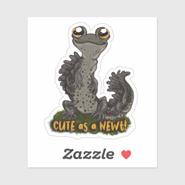 Cute as a Newt! Sticker (Sheet)
