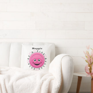 Cute as a Pink Button Throw Pillow