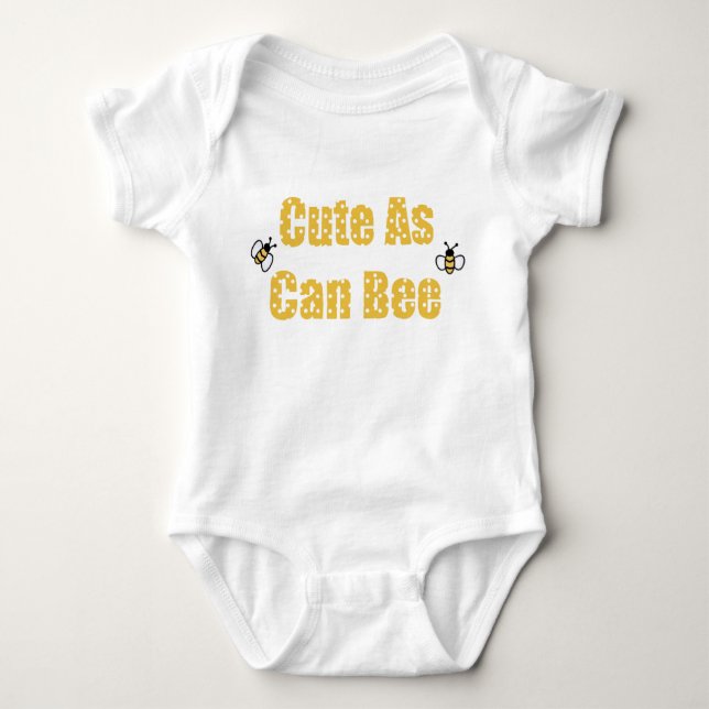 Cute as Can Bee baby Bodysuit (Front)