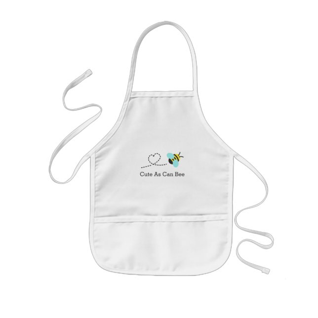 Cute as can bee, for toddlers kids' apron (Front)