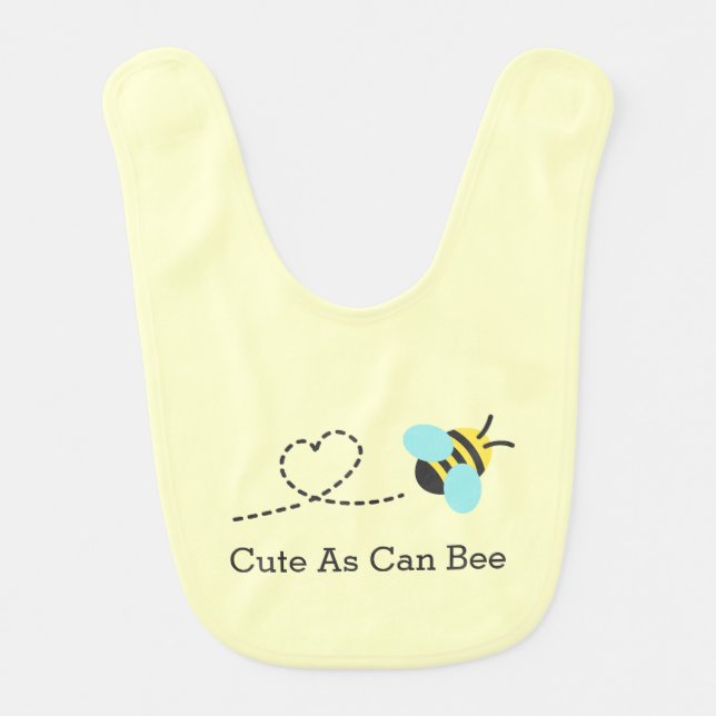 Cute as can bee, heart trail bib (Front)