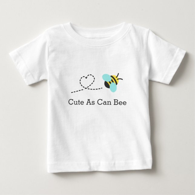 Cute as can bee, heart trail, for babies baby T-Shirt (Front)