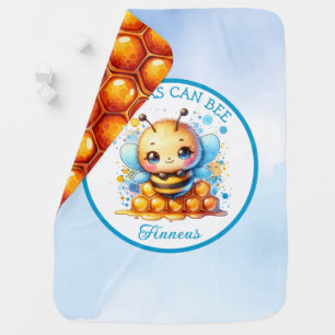 Cute as Can Bee   Honey bee Baby Boy's Blanket