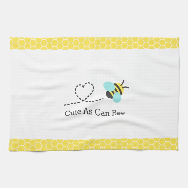 Cute as can bee, Honeycomb Pattern Towel (Horizontal)