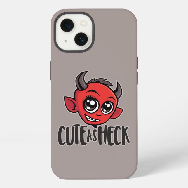 Cute as Heck Devil Iphone Case (Back)