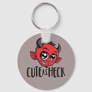 Cute as Heck Devil Keychain